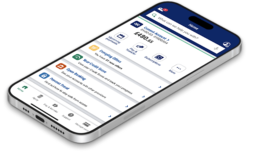 Bank of Scotland mobile banking app on phone